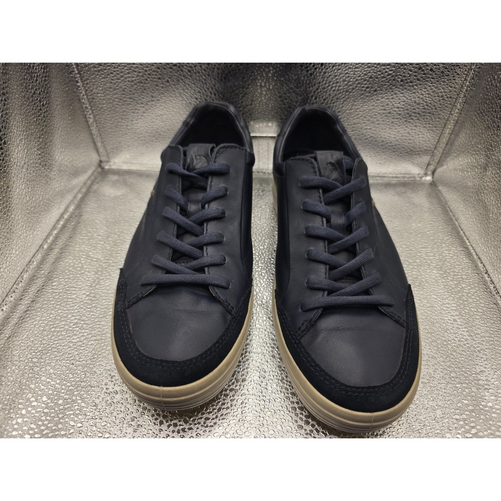 Ecco Soft Leather Women's Sneakers Size 10W Navy Blue Casual Classic Shoes Men 8